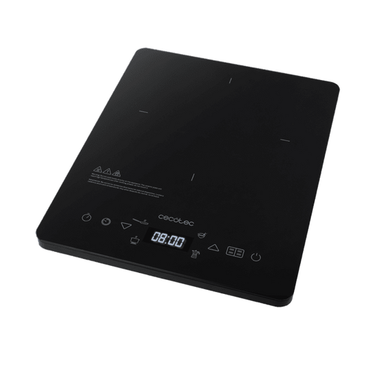 🟢Portátil Full Crystal Onyx Cecotec. Placa de Inducción de 2000 W, Diámetro 28 cm